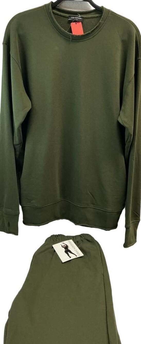 Naked Wardrobe Sweatshirt Set Size M Green Pullover Lounge Set